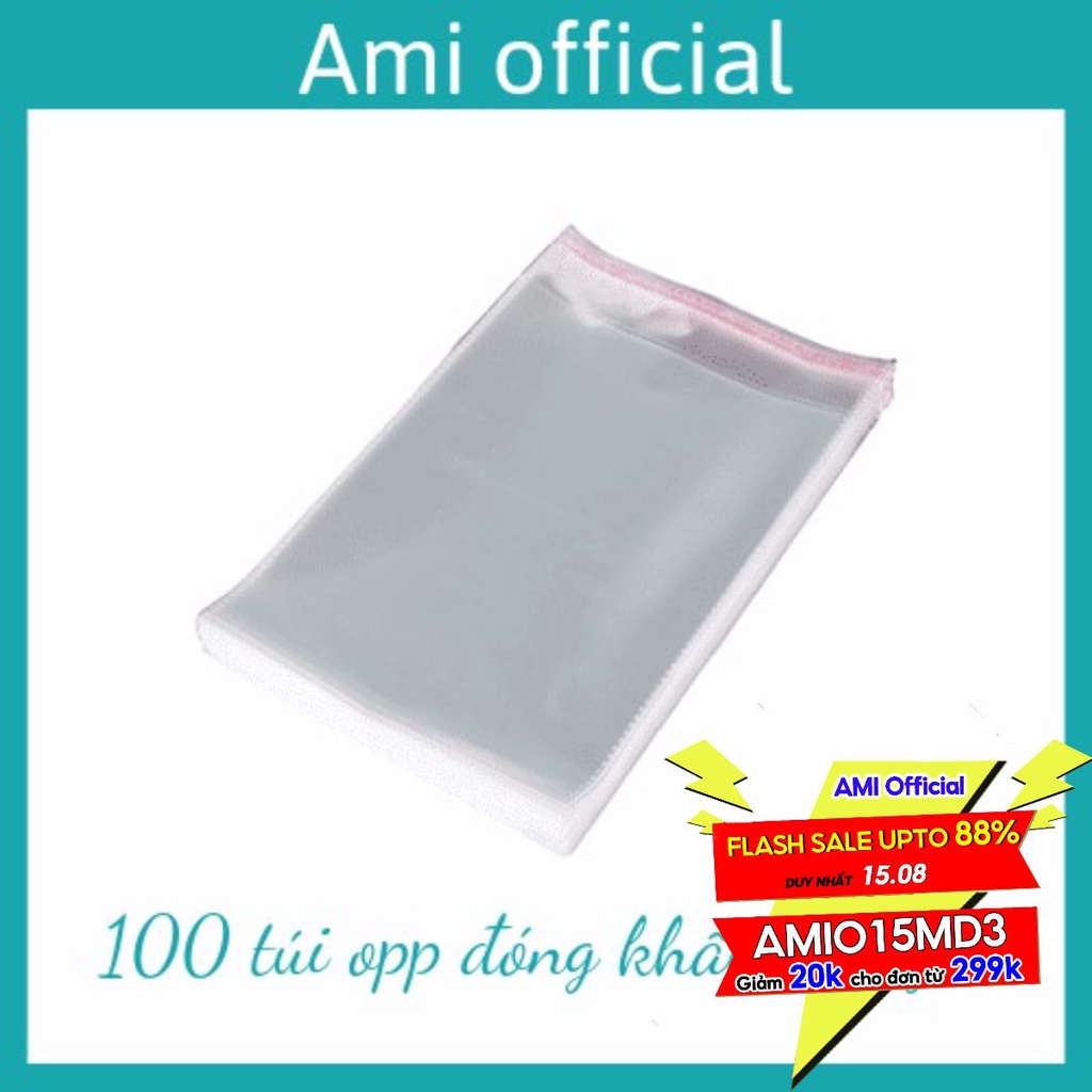 Combo 100 túi opp đóng gói ktyt kích thước 12x22 - Ami official