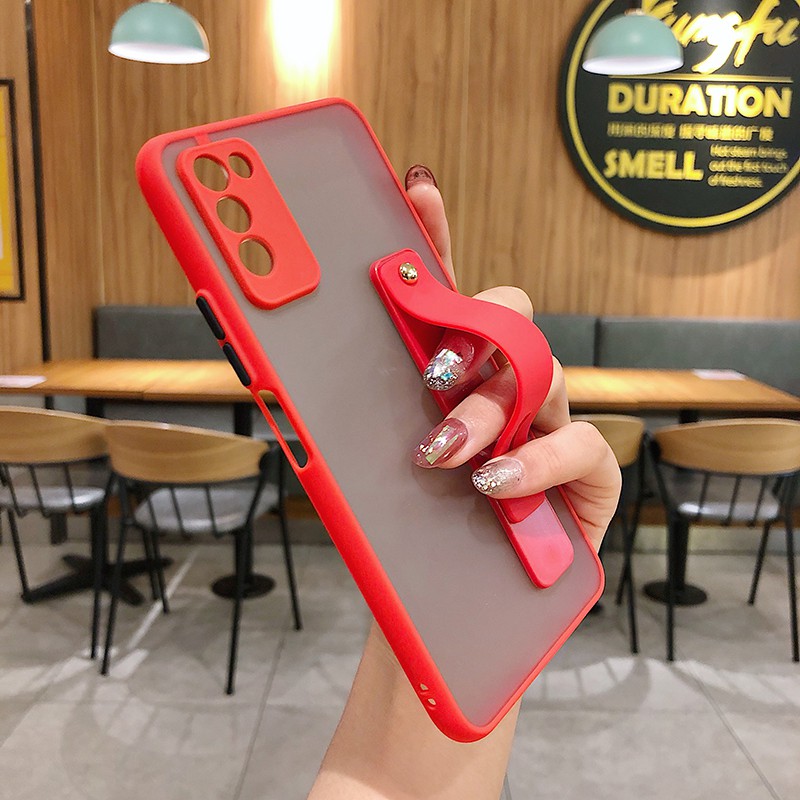 Ốp lưng Redmi Note 10 9 9S 9A 9T 8 7 Pro POCO M3 X3 NFC Xiaomi MI 3D Upgrated 2nd Skin Feel Candy Color Soft Bumper Hard Case Cover+Wristband