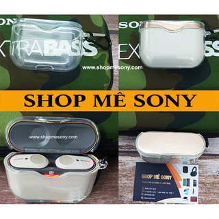 Ốp case trong suốt Sony WF-1000XM3 kèm móc phiên bản mới