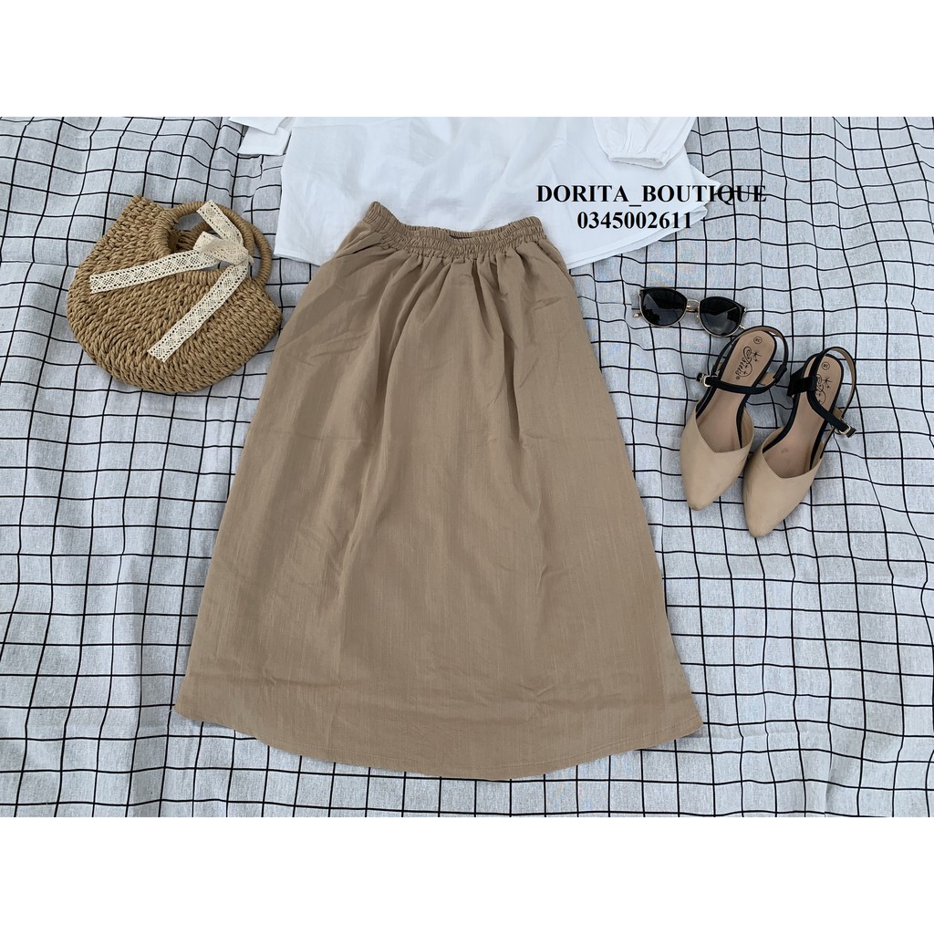 Chân váy đũi dài style Hàn Quốc - Dorita Boutique | BigBuy360 - bigbuy360.vn