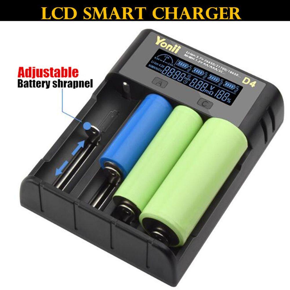 Thiết Bị Sạc Pin Thông Minh USB Nimh Dành Cho 18650 21700 26650