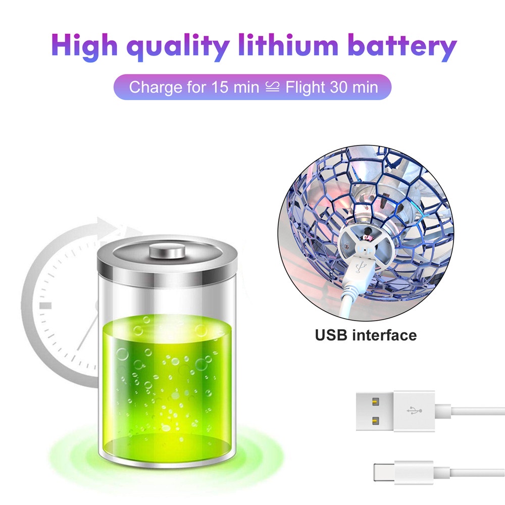 Đồ Chơi Boomerang Bay Điều Khiển Cảm Biến Tay Tích Hợp Đèn LED Mini