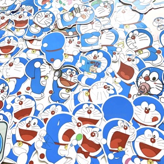 Sticker doraemon 30 cái ép lụa khác nhau