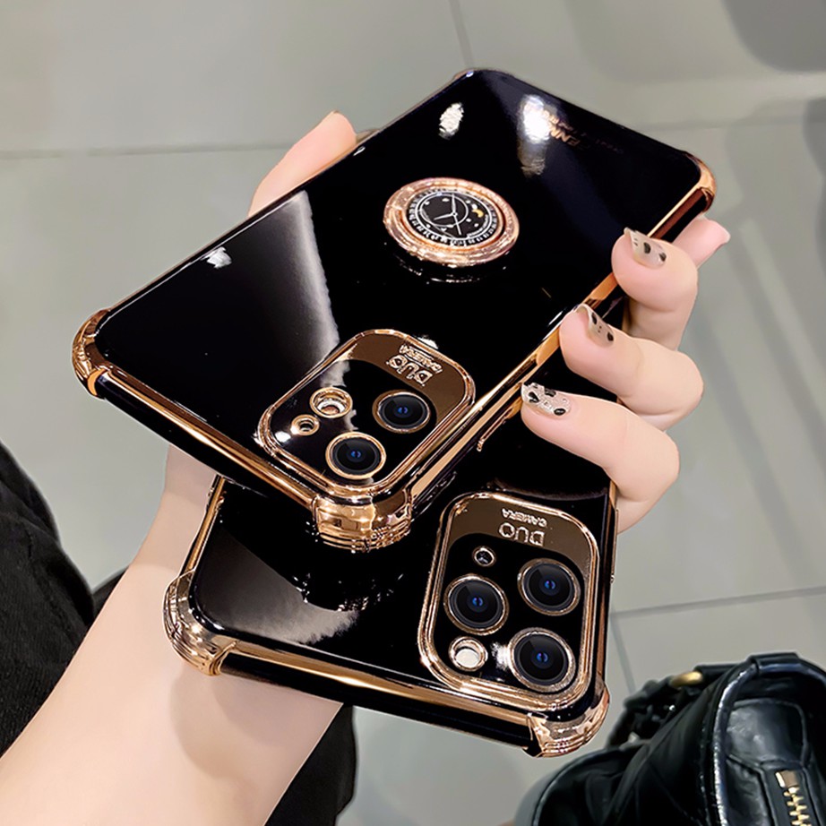 Ốp lưng iPhone 11 Pro Max viền vuông sang trọng dành cho compatible for iPhone 13 13Pro 13promax 11 Pro Max 12 iphone x xs max xr 7 8 plus