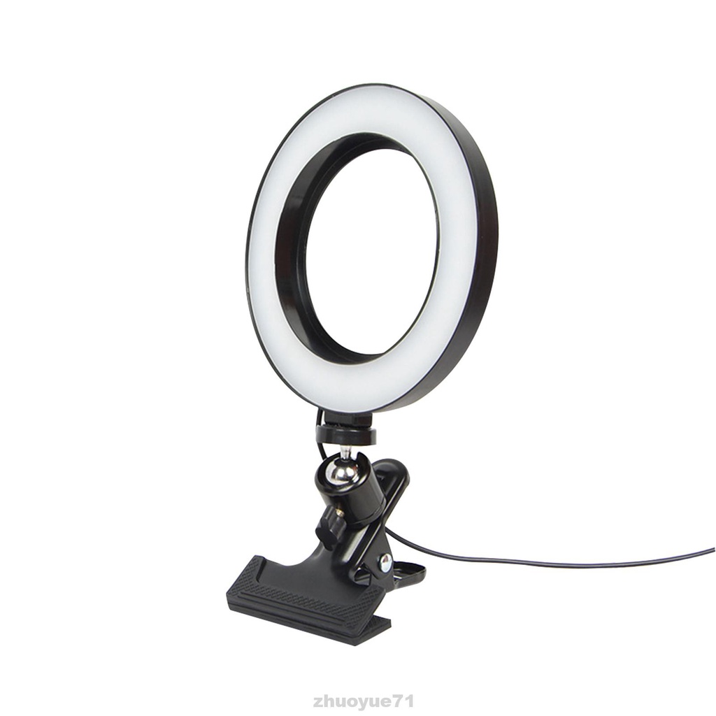 6.3inch Makeup Dimmable Laptop Live Streaming For Desk Zoom Meeting LED Selfie Ring Light