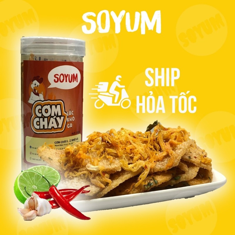 Cơm cháy lắc khô gà 150g đồ ăn vặt Soyum