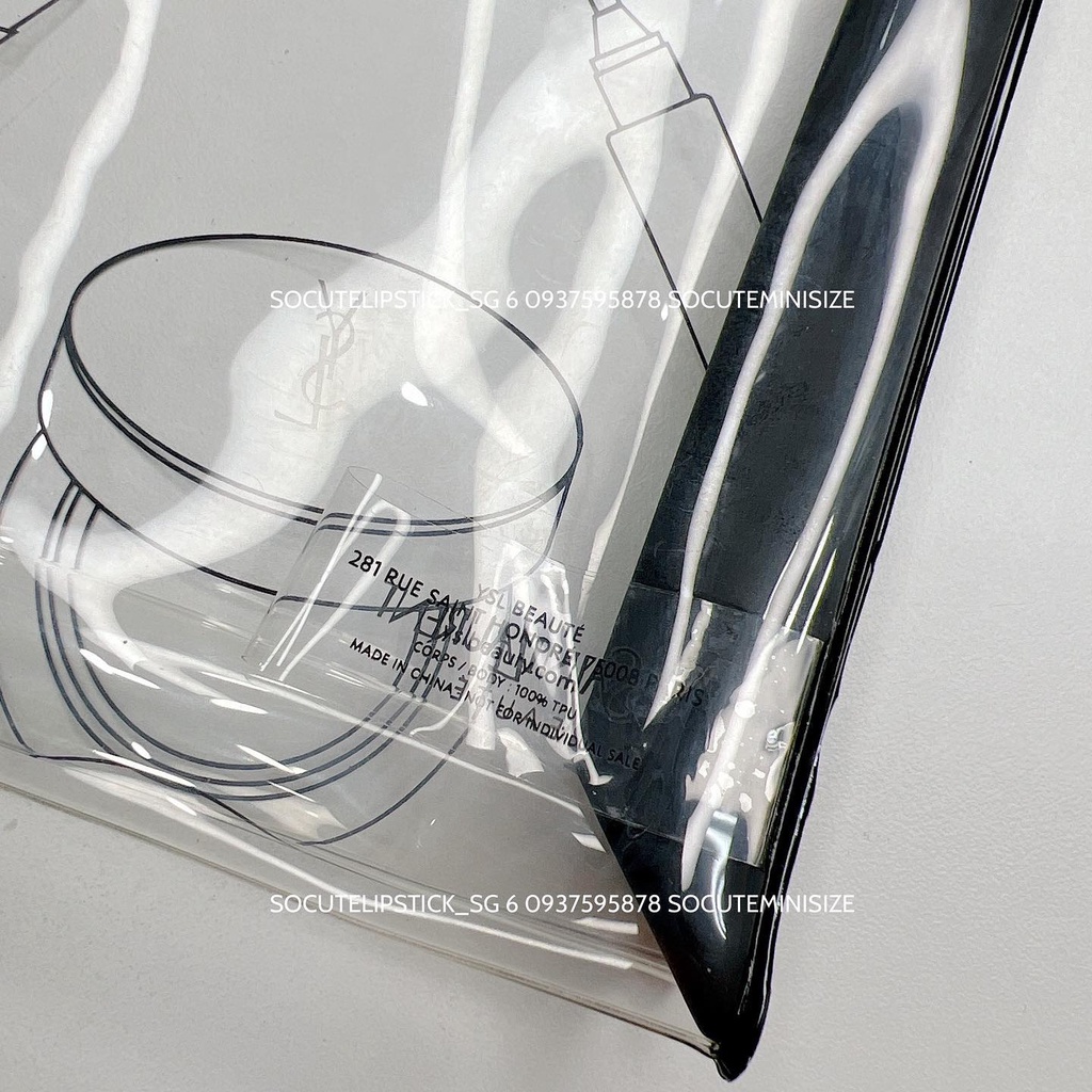 Túi mỹ phẩm YSL hoạ tiết cây son 19x15x4cm