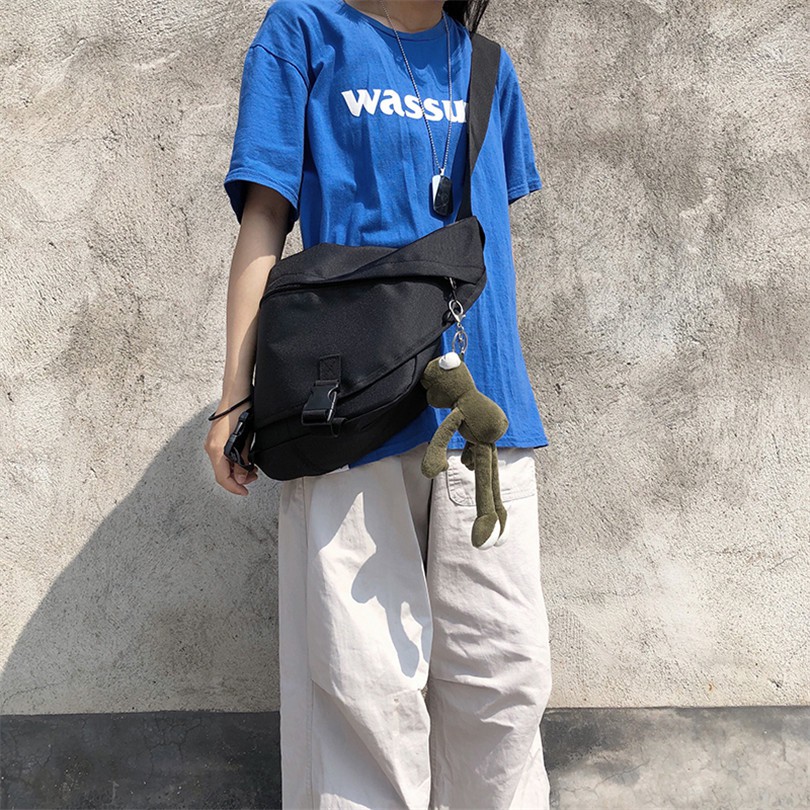 [Spot] Miễn Phí Vận Chuyển Ảnh Thật Túi Đeo Một Bên Vai Phong Cách Hàn Quốc Cổ Điển 12088 Ếch Dáng Dài