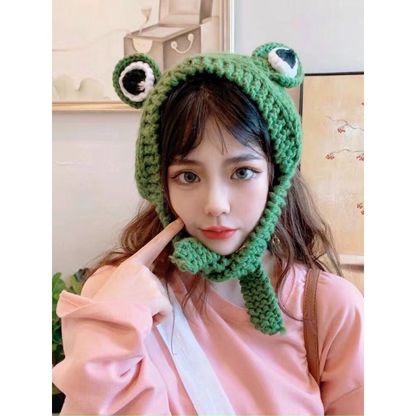 Mũ Len Hình Ếch Con Đáng Yêu Dành Cho Các Bé