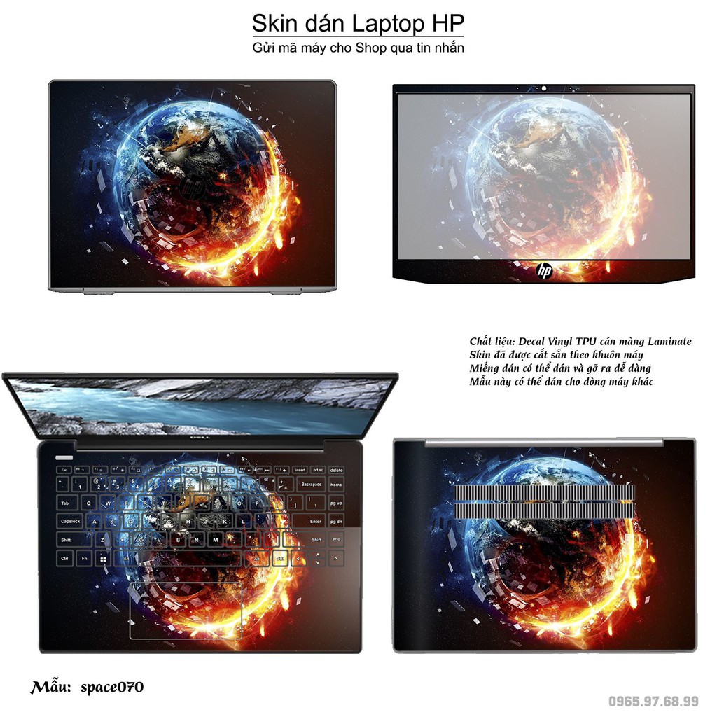 Skin dán Laptop HP in hình không gian nhiều mẫu 12 (inbox mã máy cho Shop)