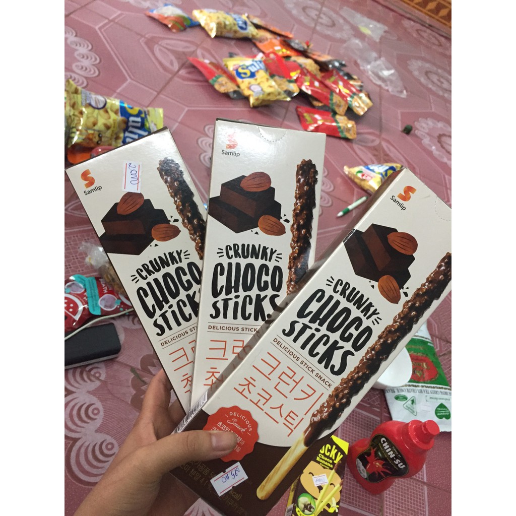 choco Sticks Hàn Quốc bọc hạnh nhân, dừa