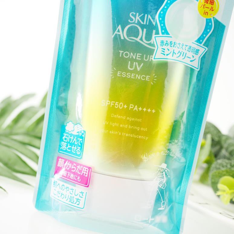 KEM CHỐNG NẮNG SKIN AQUA MINT GREEN PHIÊN BẢN DÀNH CHO DA MỤN, DA NHẠY CẢM