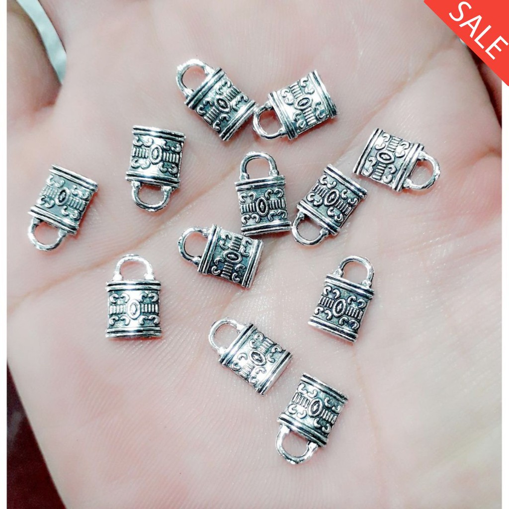 Charm bạc cổ : ổ khóa : 50g / gói = 20k [ giá sỉ charm tphcm ]