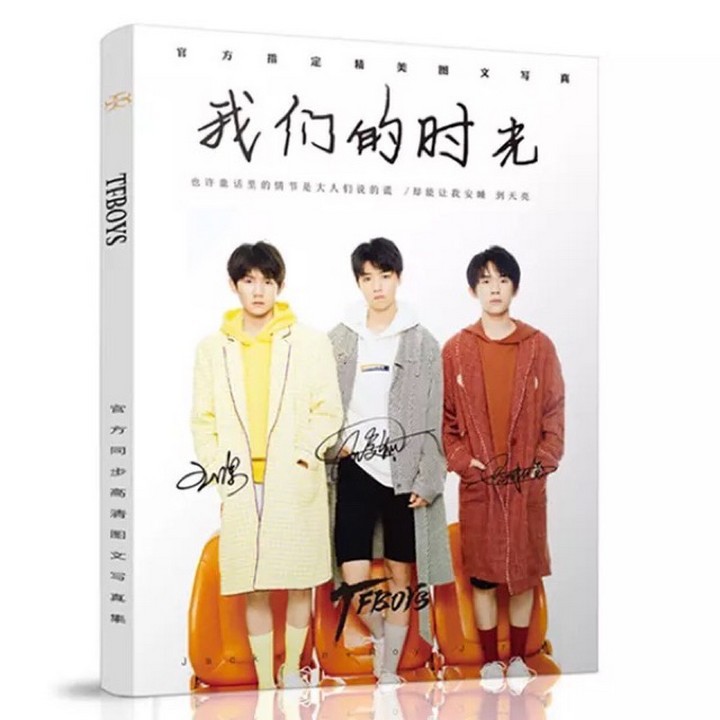 Photobook tfboys A4 bìa đen album ảnh tặng kèm poster tập ảnh