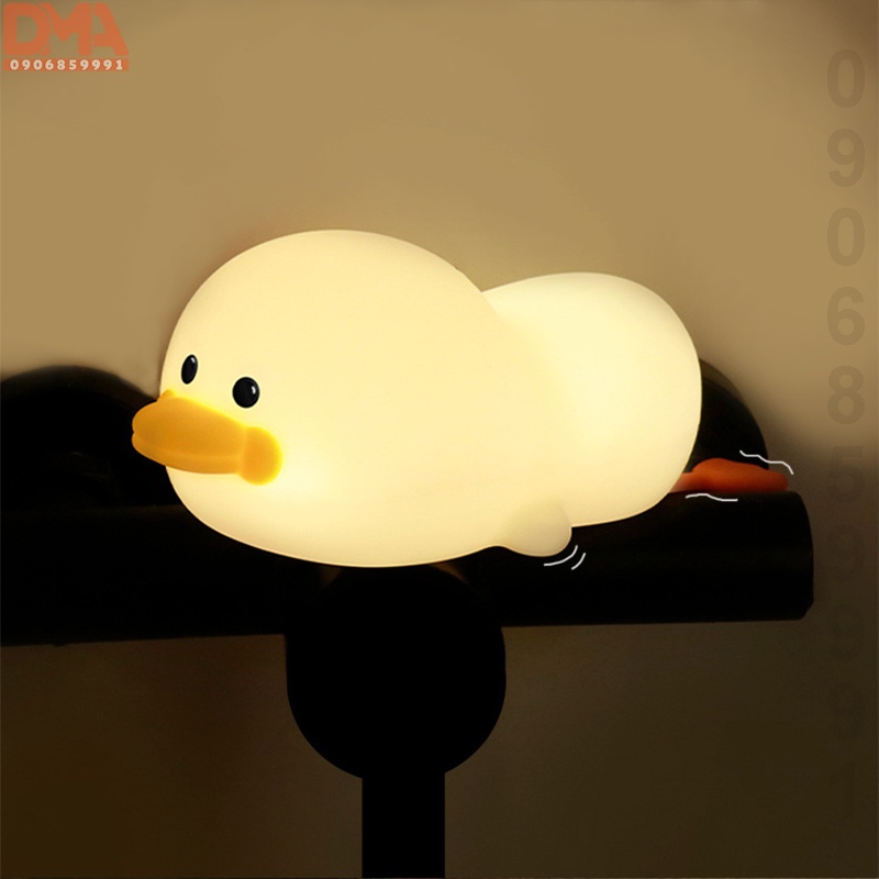 Đèn ngủ trang trí,đèn led silicon cảm ứng vịt lười - (ZD-31)