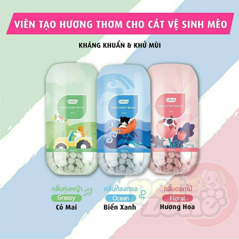 viên khử mùi hôi khoang nuôi chó mèo