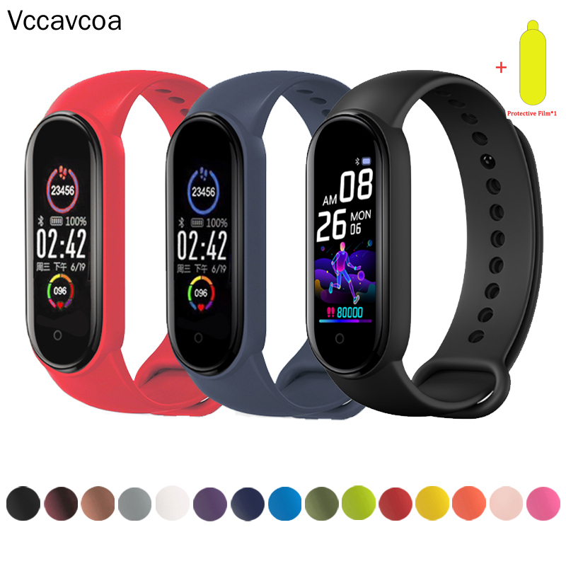 Đồng Hồ Đeo Tay Thông Minh Xiaomi Miband5 M5 Chống Nước Ip65 Theo Dõi Sức Khỏe Kèm Phụ Kiện Chất Lượng Cao