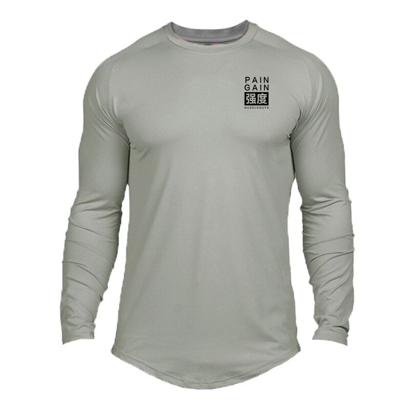 Áo Thun Thể Thao Tay Dài Nhanh Khô Thoáng Khí 4 Màu Cho Nam