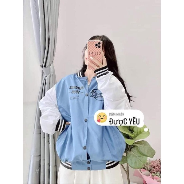 Áo khoác dù Bomber Jacket 1988 form rộng nam nữ