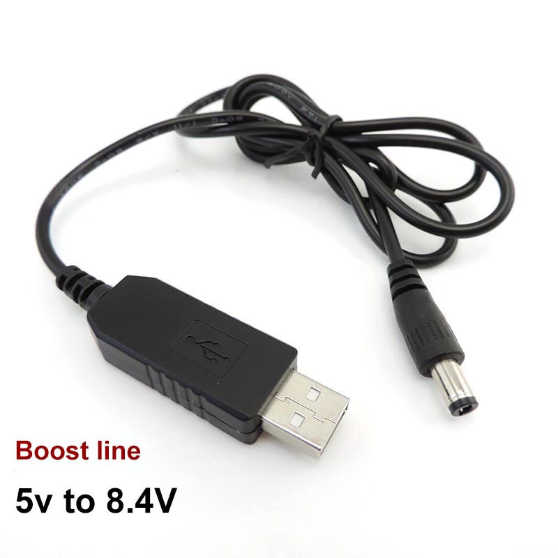 Cáp Chuyển Đổi USB 5V Sang 9v 12v 12.6V 8.4v DC 5.5x2.1mm male mini 5pin type c male