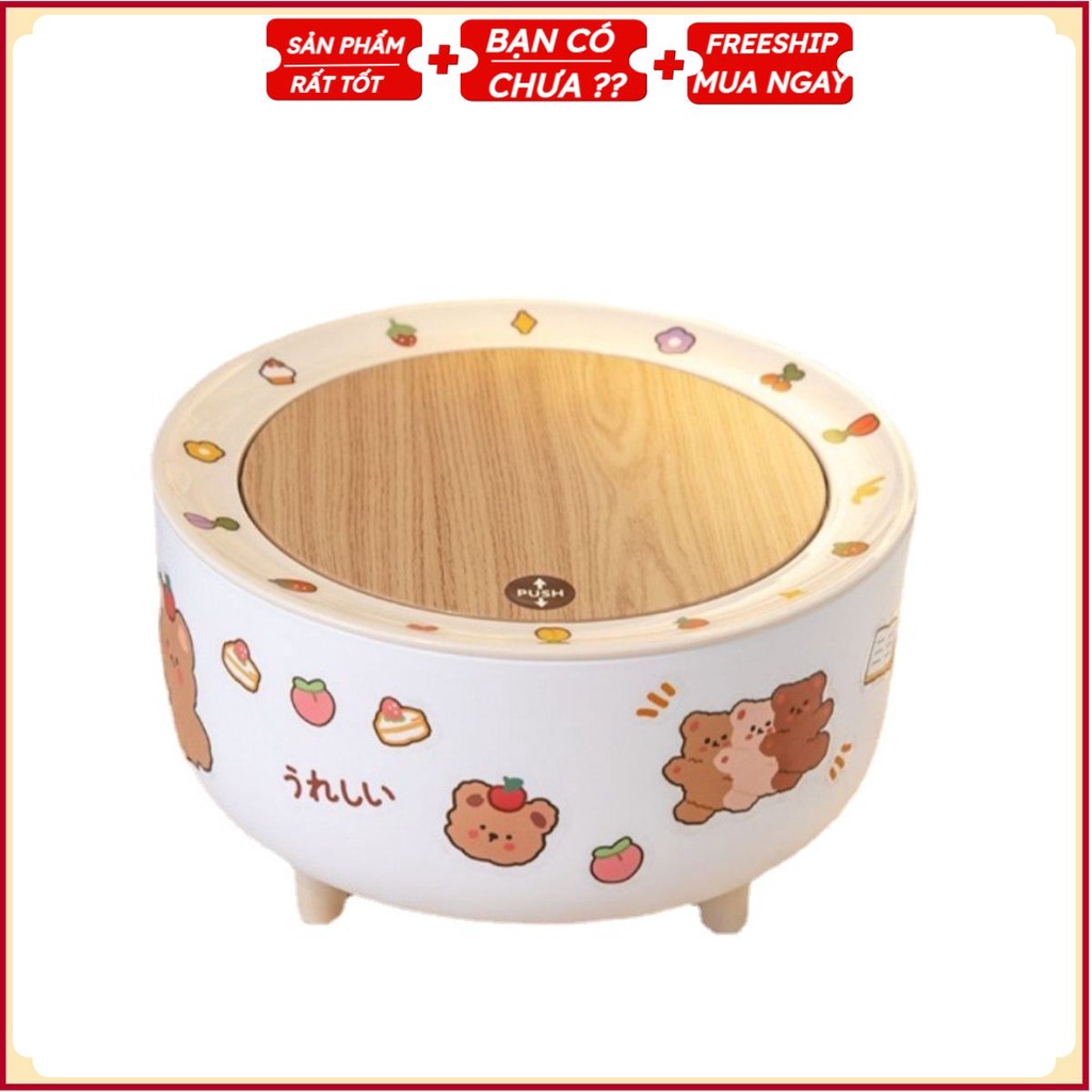 Thùng rác mini để bàn chất liệu nhựa PVC cực chill