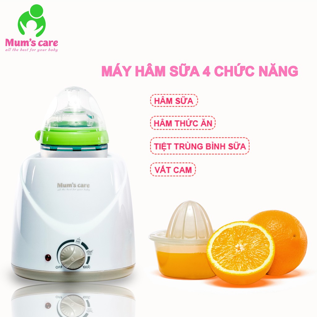 [BH 12 THÁNG 1 ĐỔI 1] Máy hâm sữa-Tiệt trùng bình sữa 4 chức năng Mum's Care Không có BPA