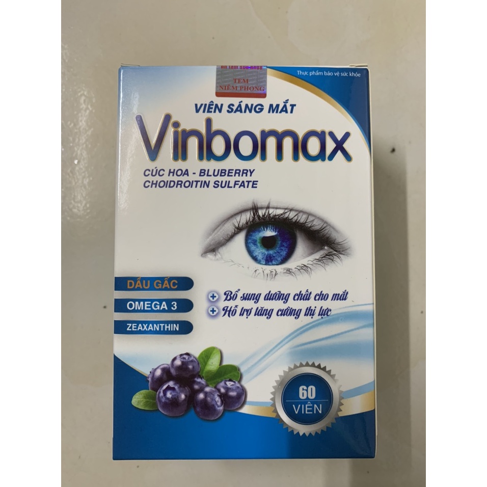 Viên sáng mắt Vinbomax bổ mắt, sáng mắt, ngăn ngừa quá trình lão hóa mắt NT045