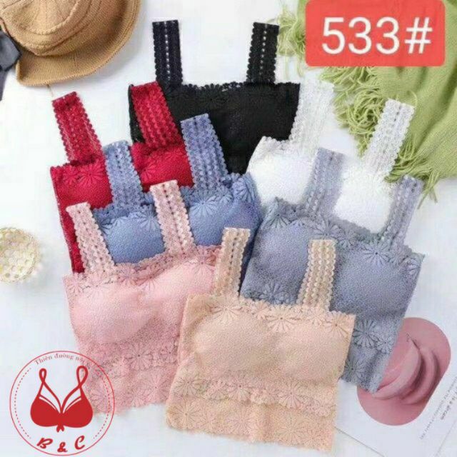 [XẢ LỖ] Áo bra ren hoa croptop siêu đẹp 533