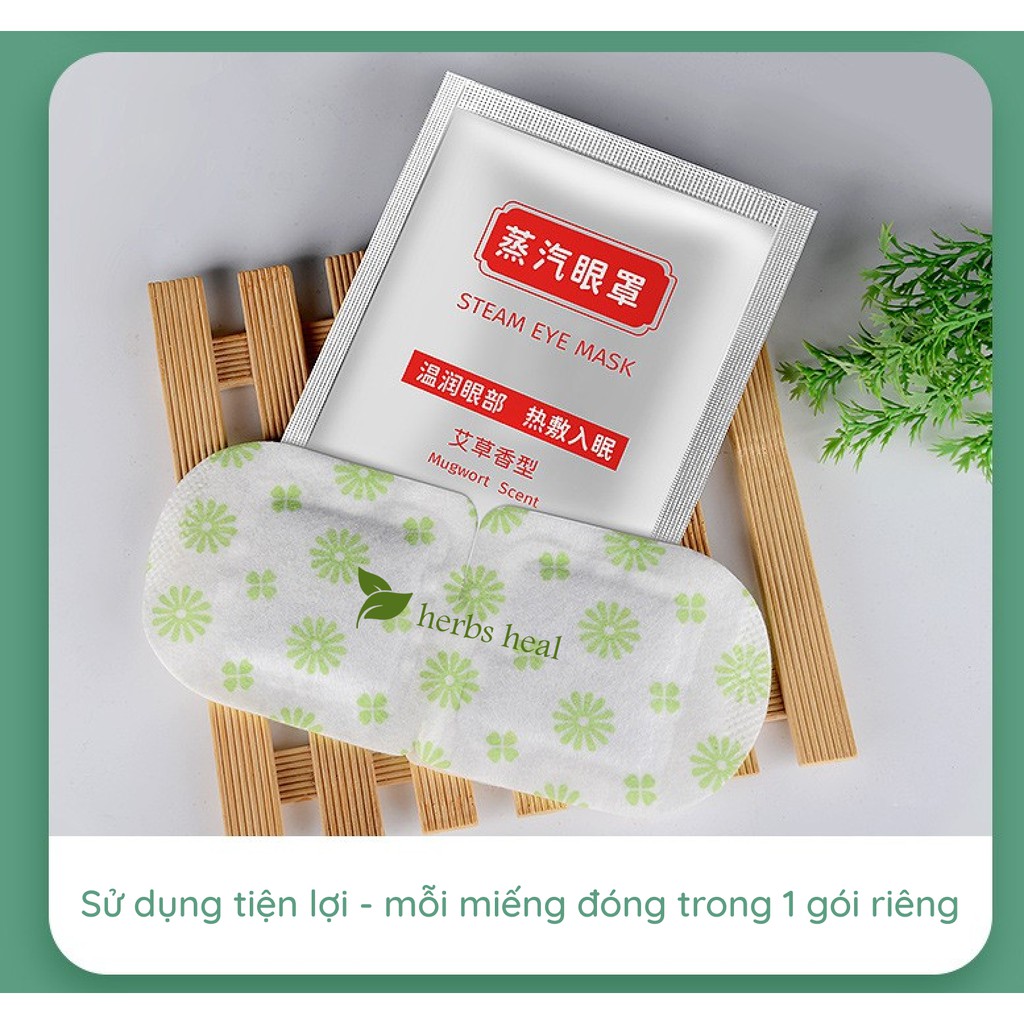 Herbs heal - Mask mắt ngải cứu chườm nóng - mặt nạ xông mắt hơi nước giảm quầng thâm, mỏi mắt, giúp dễ ngủ