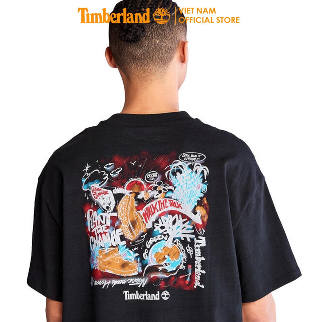 [SALE] Timberland Áo Thun Ngắn Tay Nam SS Graffiti Tee (Relaxed) - Black - TB0A5YDD AP-FP
