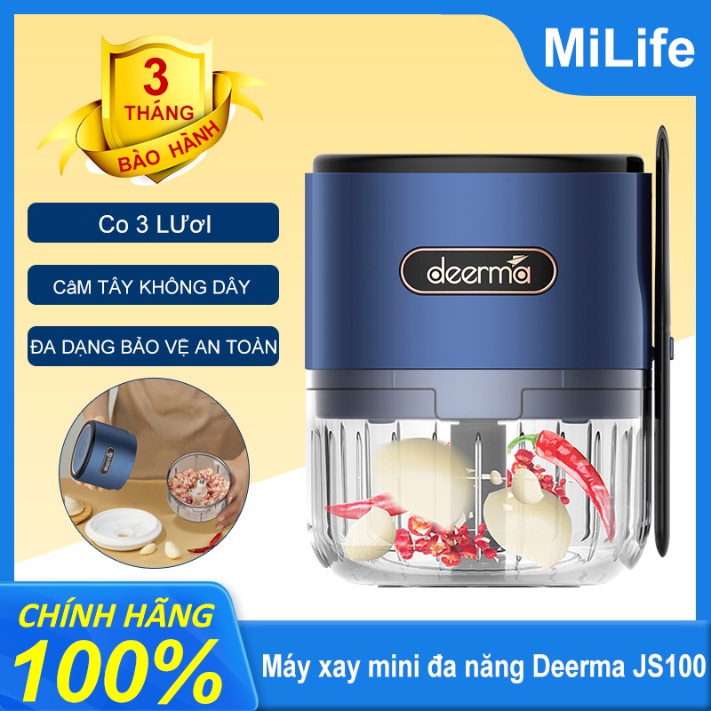 [Mã ELHA03 giảm 5% đơn 300K] Máy xay mini đa năng di động tích điện Deerma JS100