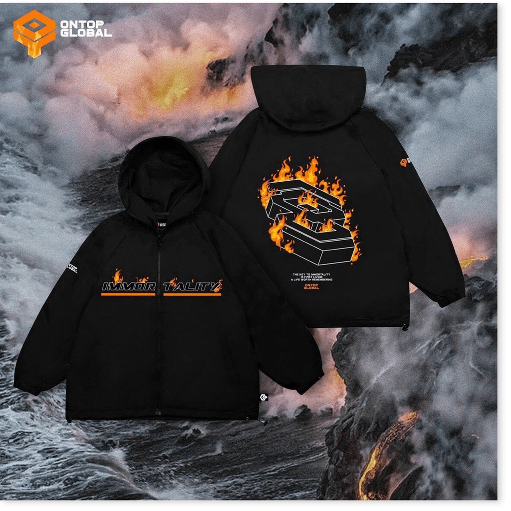 Áo khoác dù 2 lớp có mũ hoạ tiết cực chất phong cách cho các bạn trẻ KOKO MI FASHION