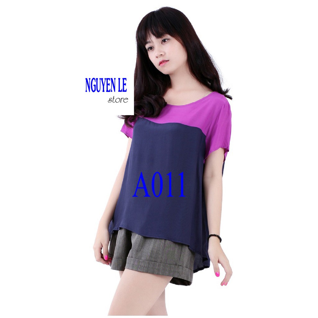 Áo kiểu thanh lịch VNXK Forever 21 cotton lụa