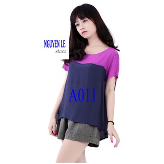 Áo kiểu thanh lịch VNXK Forever 21 cotton lụa