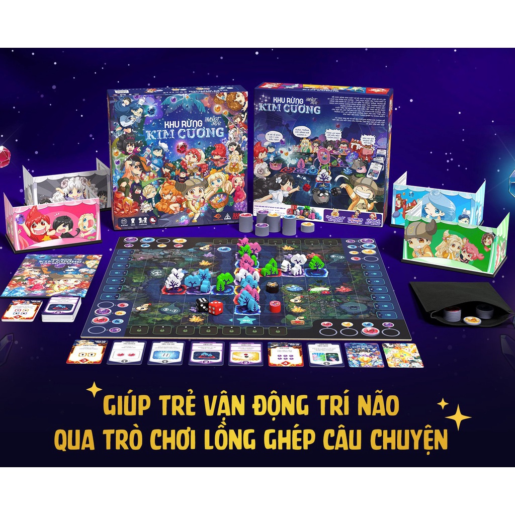 Board Game Lớp Học Mật Ngữ - Khu Rừng Kim Cương CHÍNH HÃNG Dành Cho Các Bạn Nhỏ và Gia Đình Cực Vui