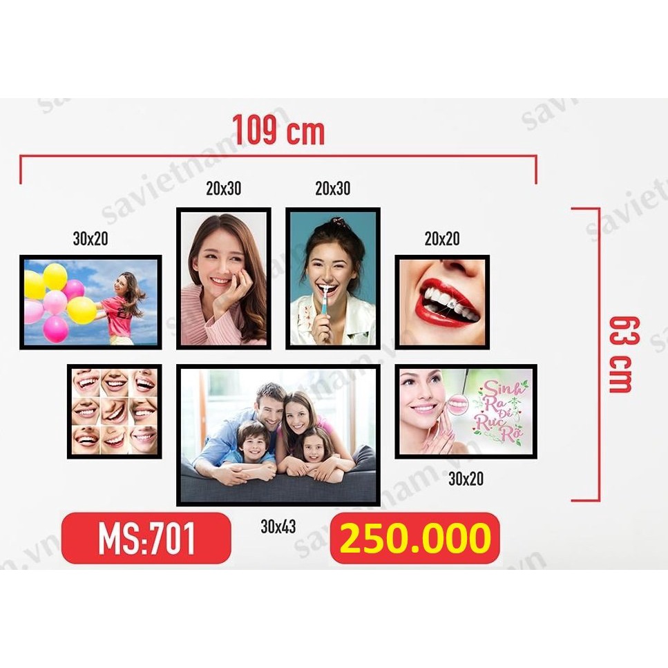 Set tranh fomex trang trí nha khoa