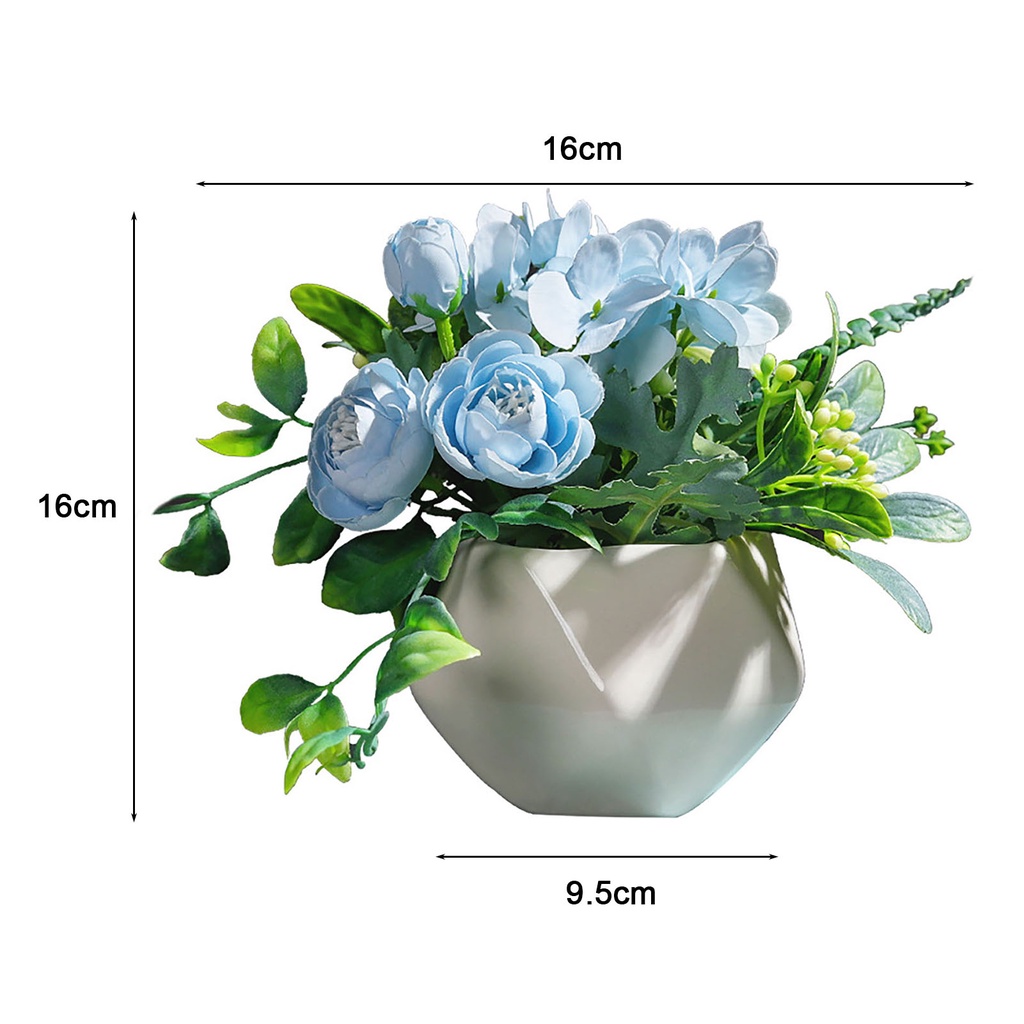 Chậu Hoa Nhân Tạo Tinh Xảo Bằng Nhựa Dùng Trang Trí Phòng Khách Đa Năng