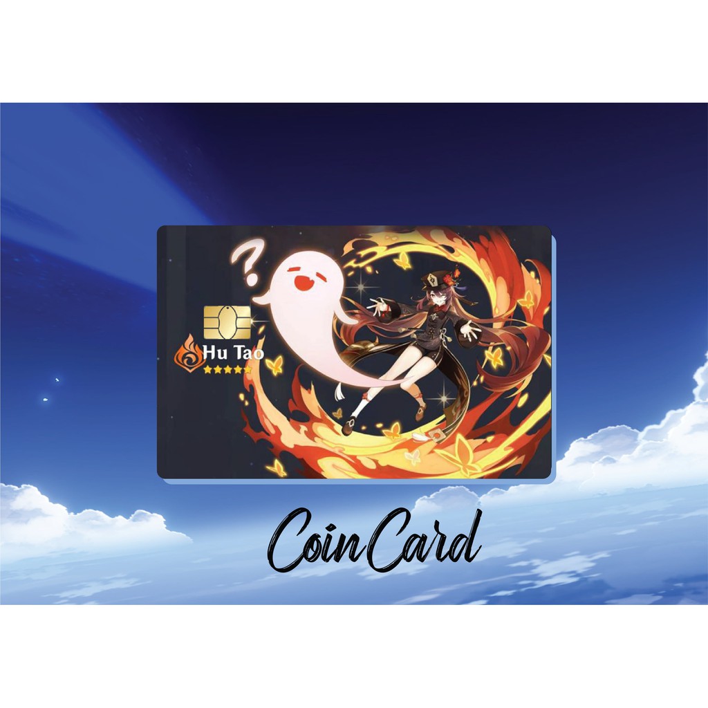 GENSHIN IMPACT 👿 HUTAO   Sticker ,Miếng dán Thẻ ATM, Thẻ Ghi nợ, Tín dụng, Bảo vệ thẻ chung cư | COINCARD