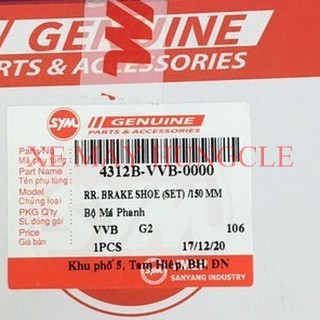 [HUNGCLE] Bộ má phanh sau xe Shark 125, 150cc, 170cc (VVB) và các loại xe Attila