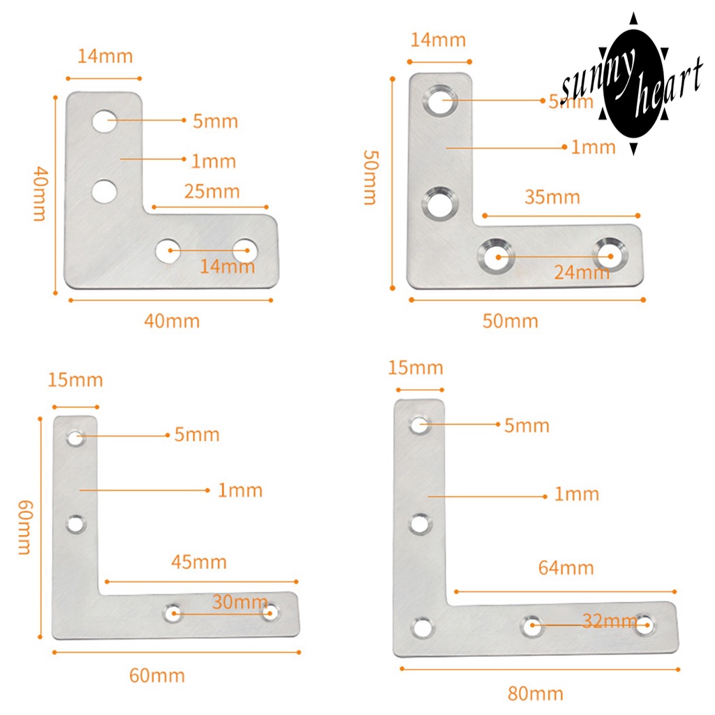 Set 10 Giá Đỡ Hình Chữ T 40/50/60/80mm Dùng Gắn Góc Cửa