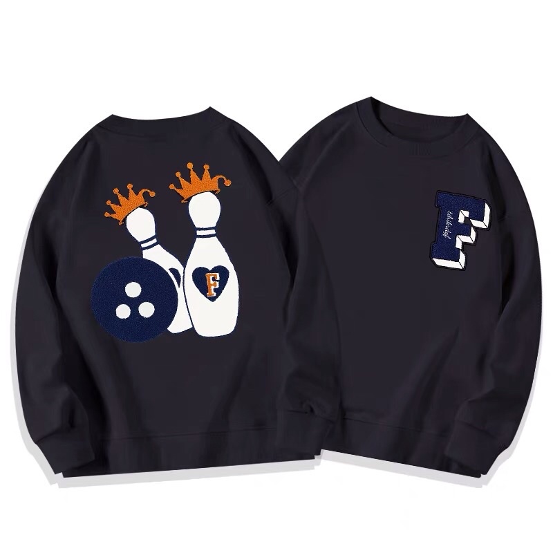 Áo sweater nỉ ngoại chui đầu tay dài in hình unisex ulzzang nam nữ