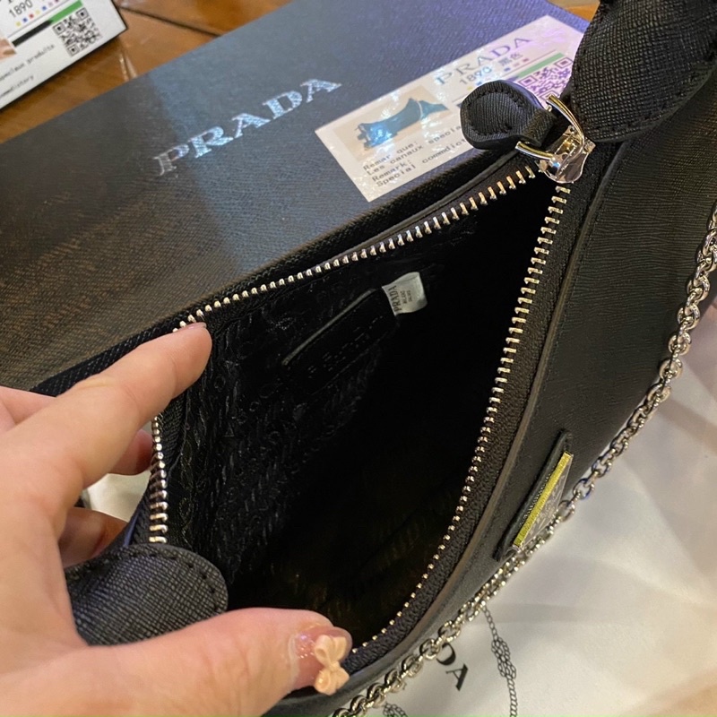 Set túi đeo chéo Pra da xước kèm túi nhỏ bao đẹp fullbox