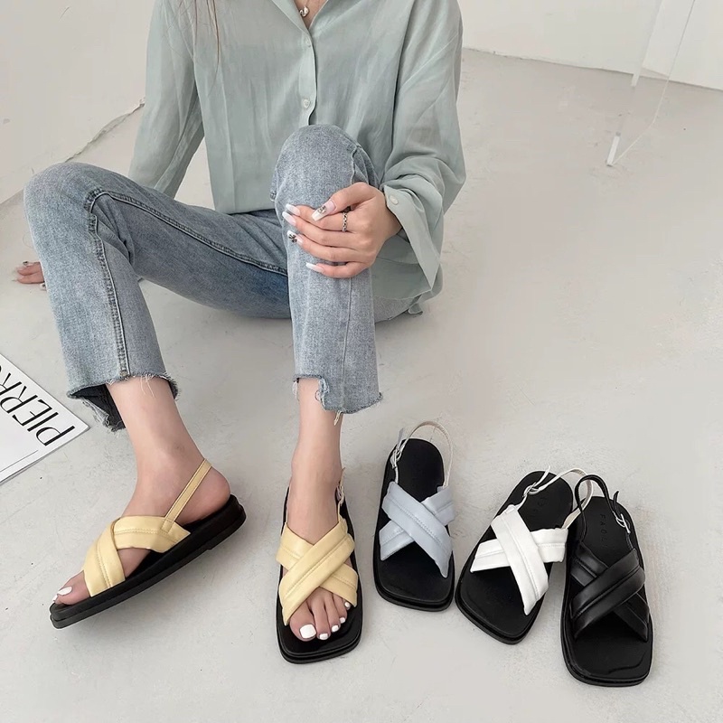 CÓ SẴN  Sandal chéo dây bản to ⭐️⭐️⭐️VIDEO THẬT SHOP TỰ QUAY