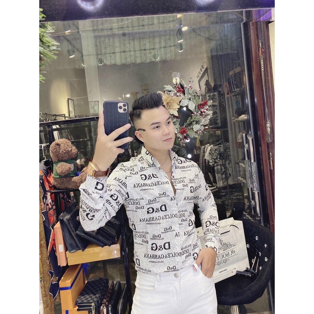 Áo sơ mi nam họa tiết cao cấp vải lụa thái xịn siêu co dãn mẫu mã mới nhất Phuongnamshop20 kvk40