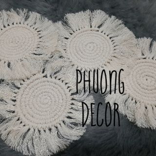 LÓT LY MACRAME TRÒN – HÀNG ĐẸP