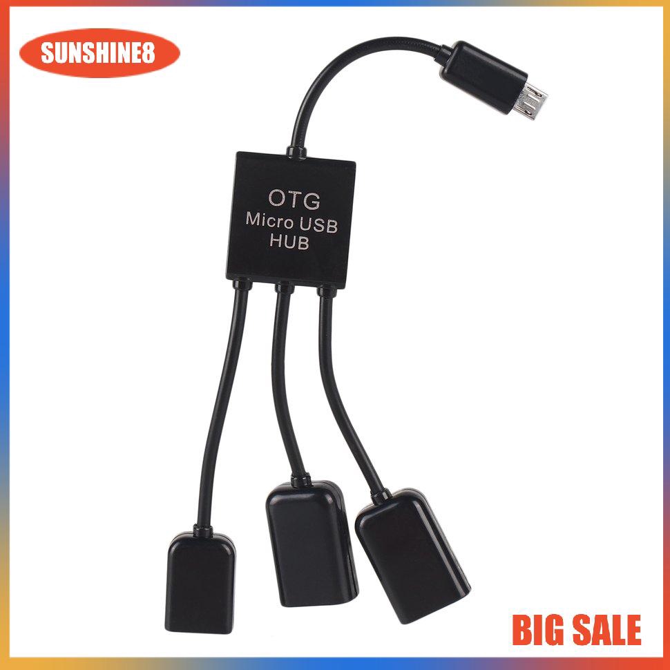 Cáp chia cổng micro USB OTG tiện dụng