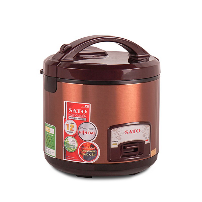 Nồi cơm điện lòng niêu Sato 18B035 - 1.8 lít 700w - Bảo hành chính hãng 12 tháng