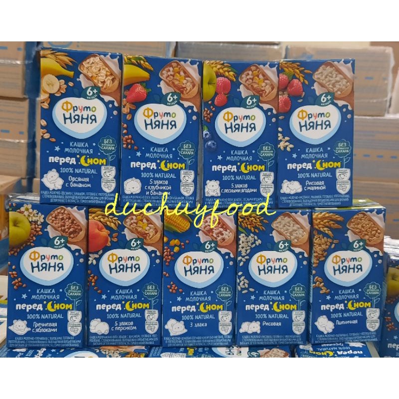 Combo 12 hộp sữa đêm fruto 6m+ mix vị date mới