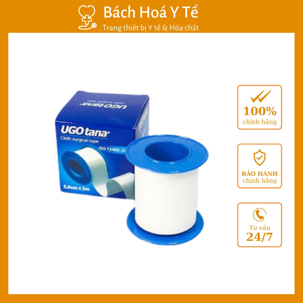 Băng keo lụa Urgo, có độ dính cao, sản xuất tại Thái Lan, Kích thước: 5x5cm, 2.5x5cm