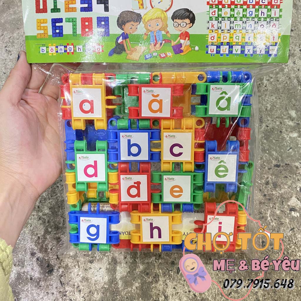 Đồ Chơi Xếp Hình Sato Giúp Bé Học Số Và Chữ Cái